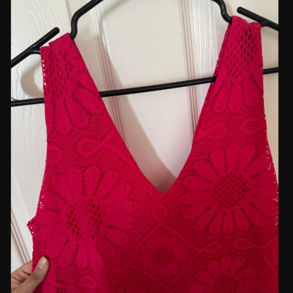 NWT Desigual 1970s Inspired Floral Lace V-Neck Mini Dress - Picture 11 of 14